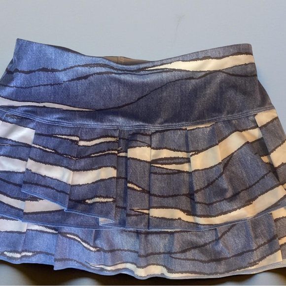 Lucky in Love  Blue and White  Skort - XS blue white , nylon spandex - Picture 2 of 5